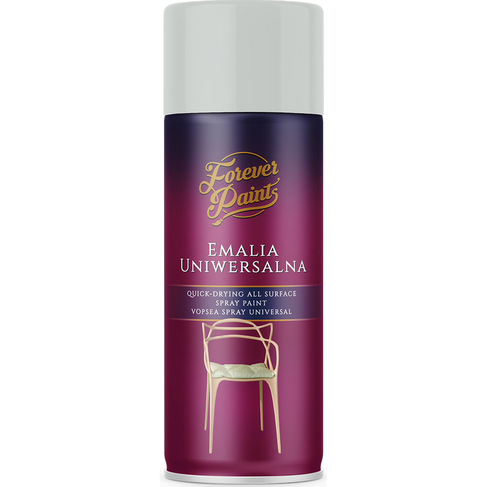 Spray vopsea email universala Forever Paints, gri deschis lucios (RAL 7035), 400 ml ml