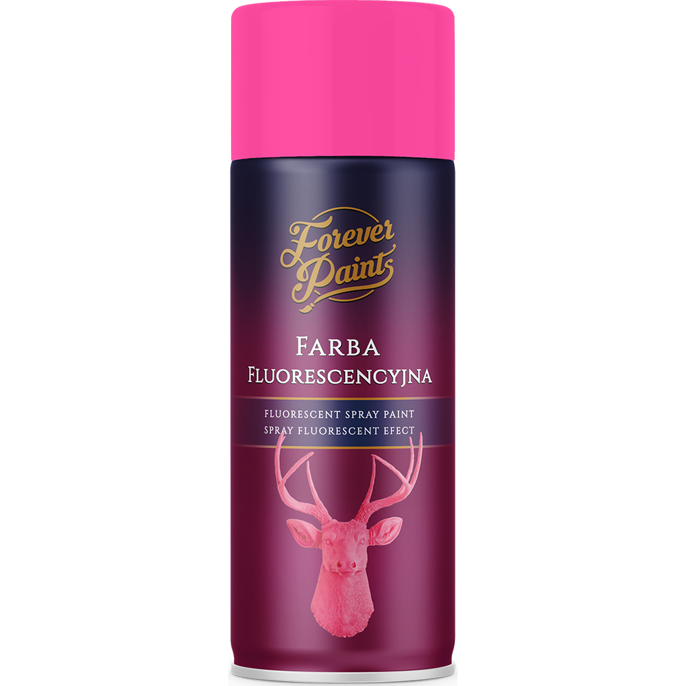 Spray vopsea fluorescenta Forever Paints, roz mat, 400 ml