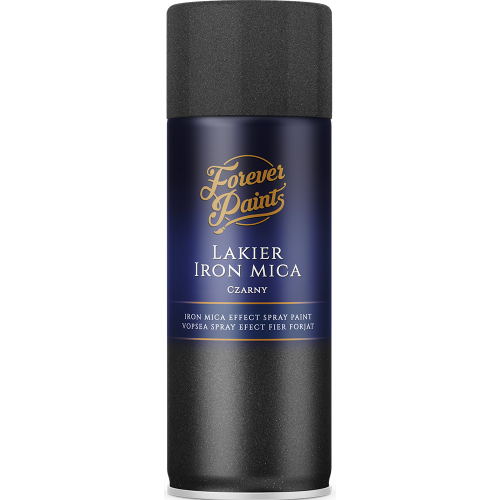 Spray vopsea Iron Mica Forever Paints, negru, 400 ml