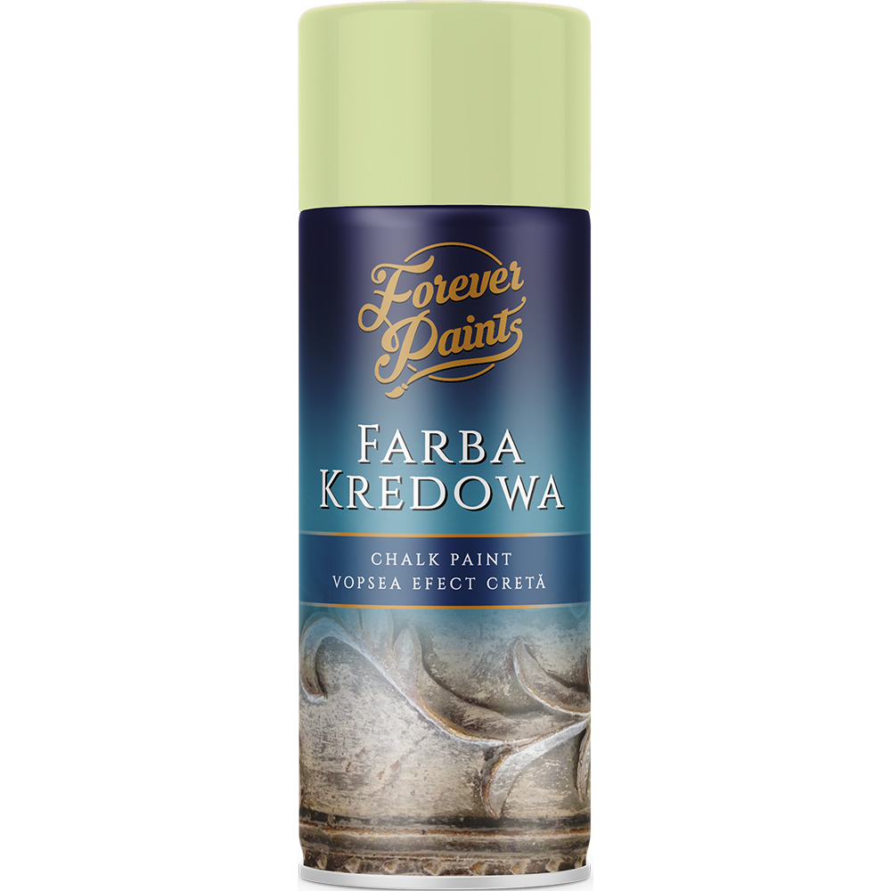 Spray vopsea cu efect de creta Forever Paints, verde menta mat, 400 ml