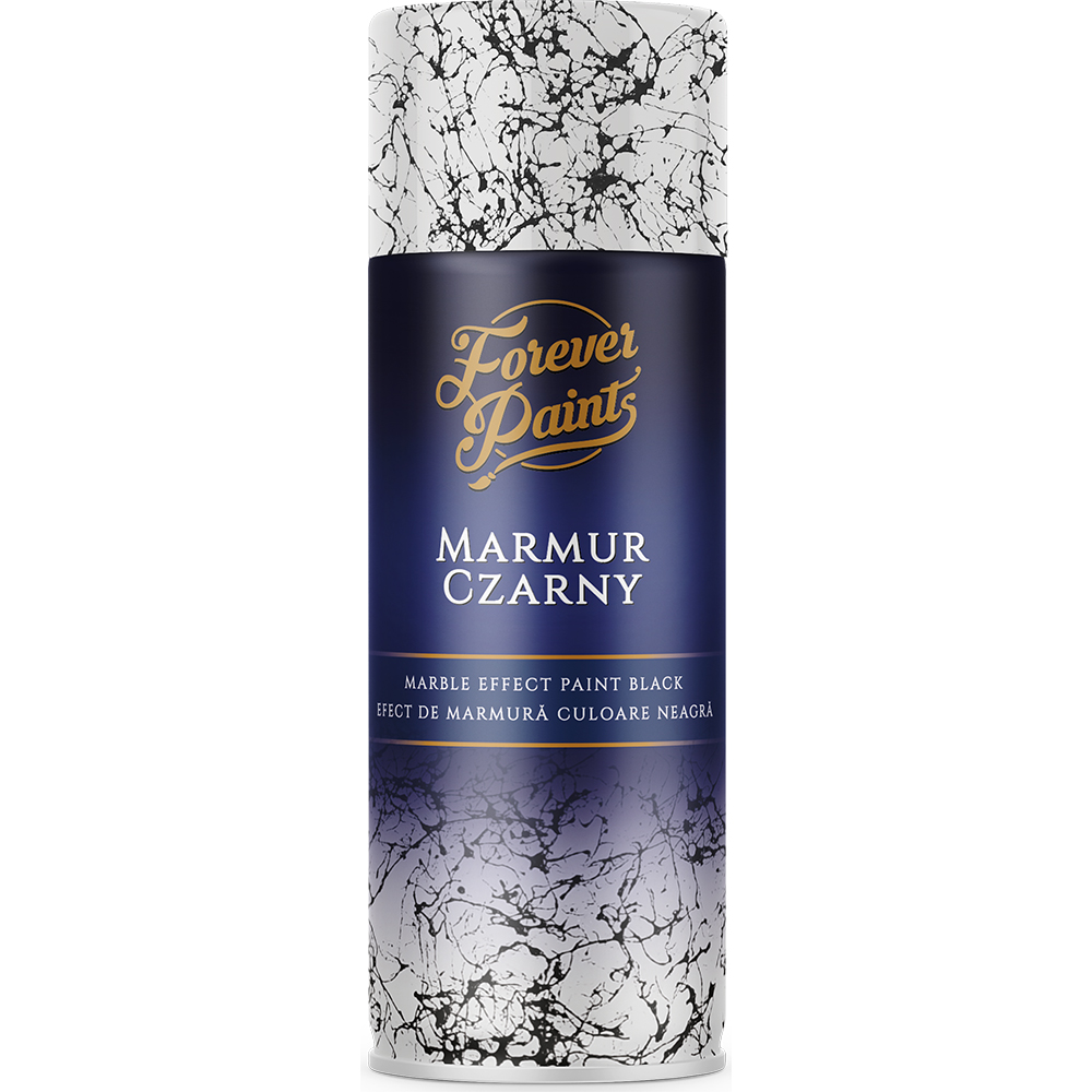 Spray vopsea cu efect marmura Forever Paints, negru, 400 ml