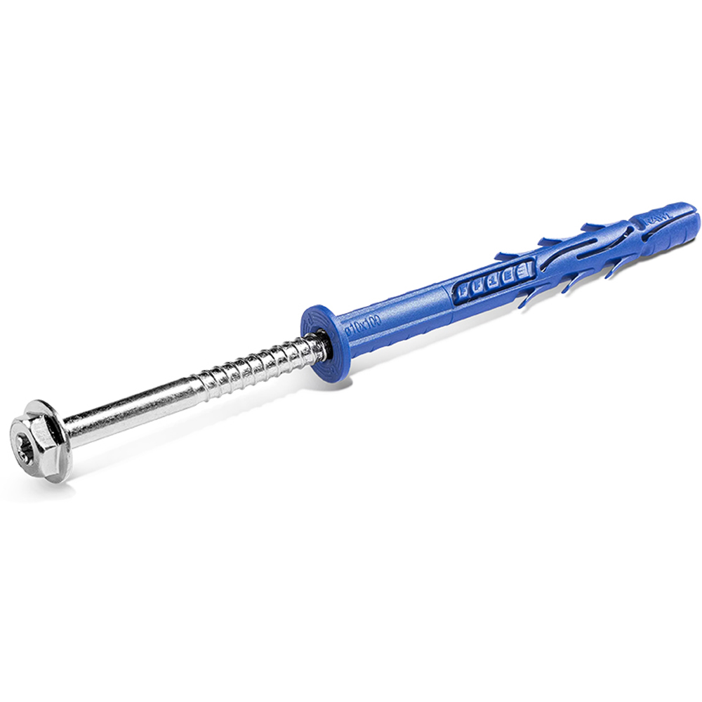 Diblu plastic premium RAWLPLUG, surub, cap hexagonal, M10x100, 6 buc