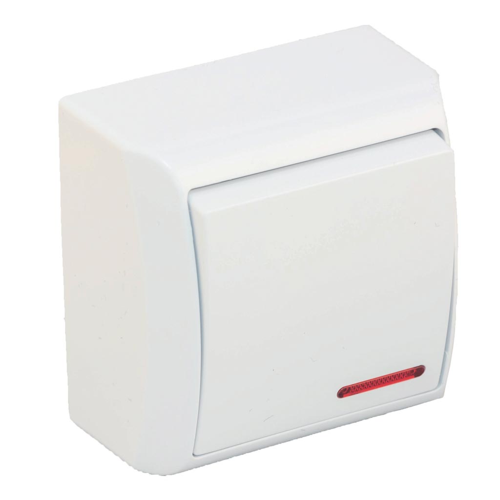 Intrerupator 1 modul, 10 A, 250 V, alb  Ospel Bis