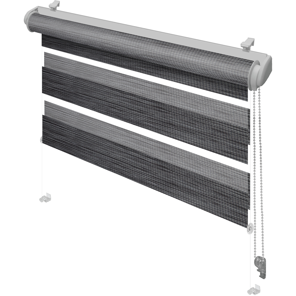 Rulou GARDINIA Smart D&N, semiopac, poliester, 72.5 x 140 cm, gri inchis