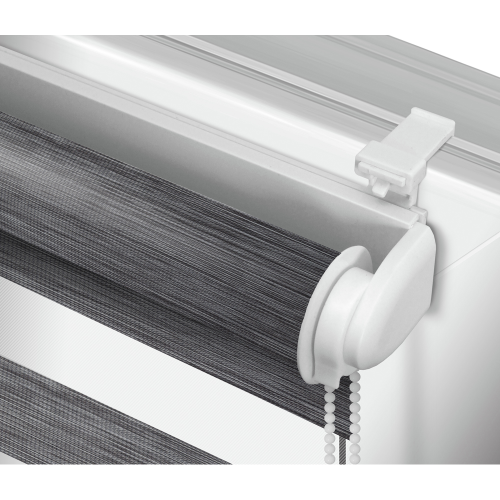 Rulou GARDINIA Smart D&N, semiopac, poliester, 101 x 140 cm, gri inchis
