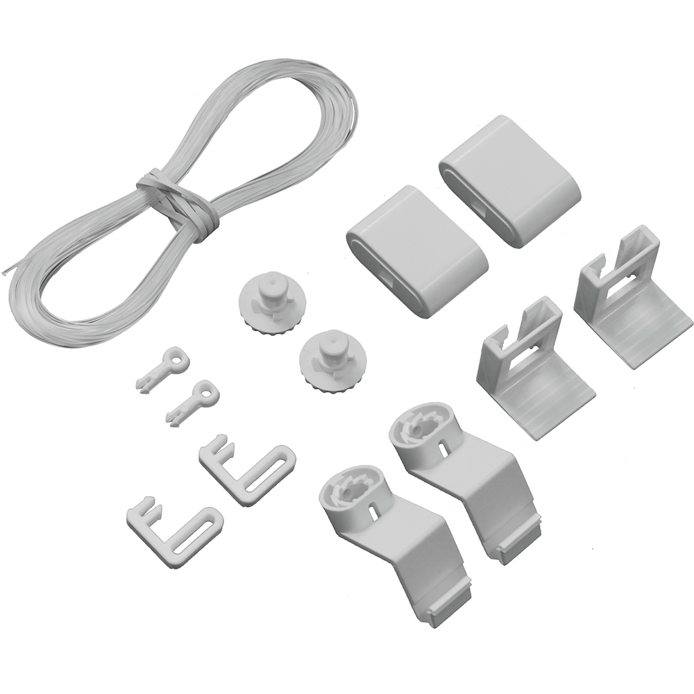 Set accesorii contra pendulare pentru rulouri si jaluzele GARDINIA, alb buc
