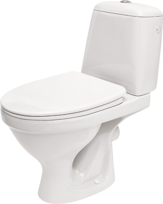 Set vas WC CERSANIT Eko 2000 K07-162, portelan, rezervor 3-6 l, capac SoftClose, alb