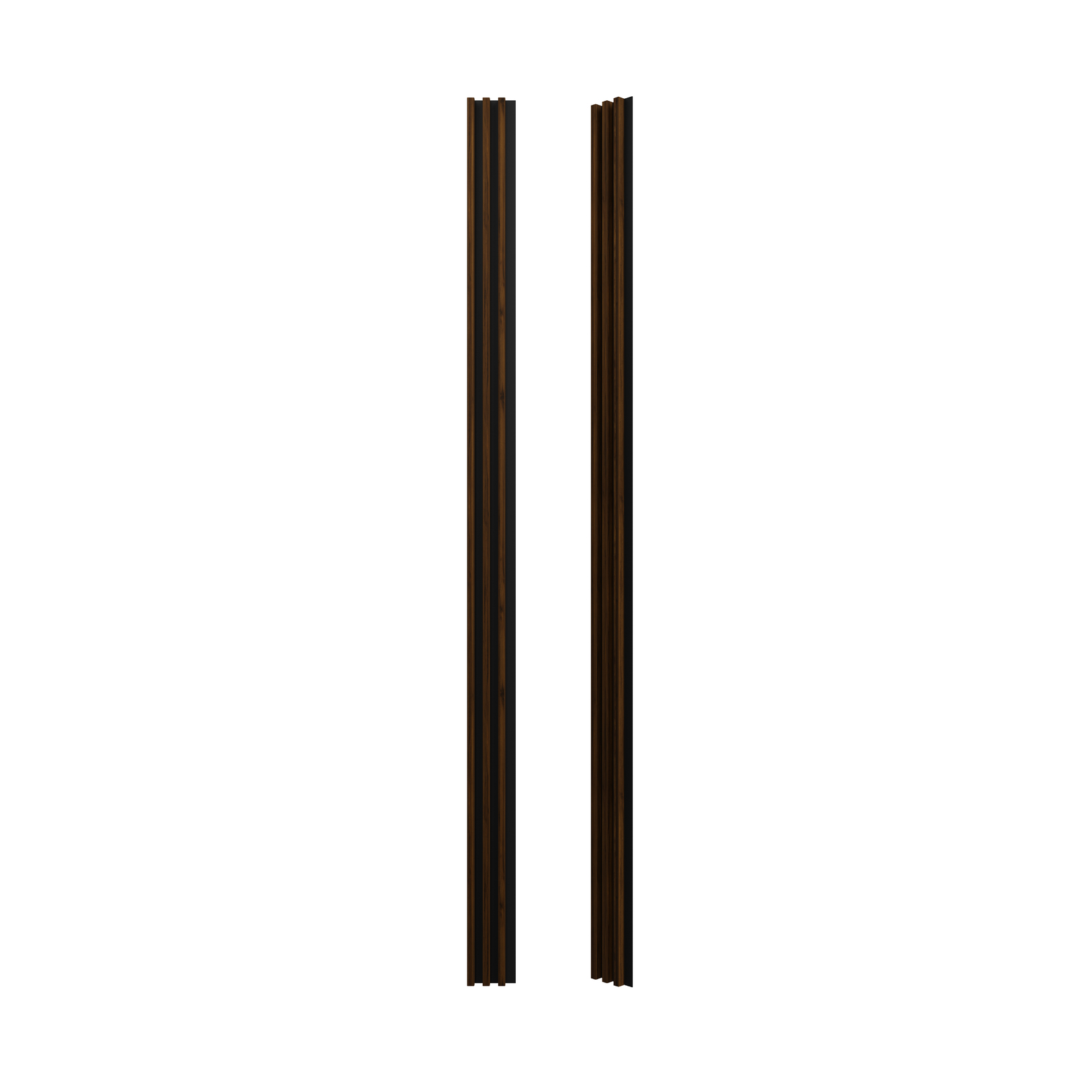 Panou riflaj decorativ, 265 x 15 x 3 cm, slim maro inchis