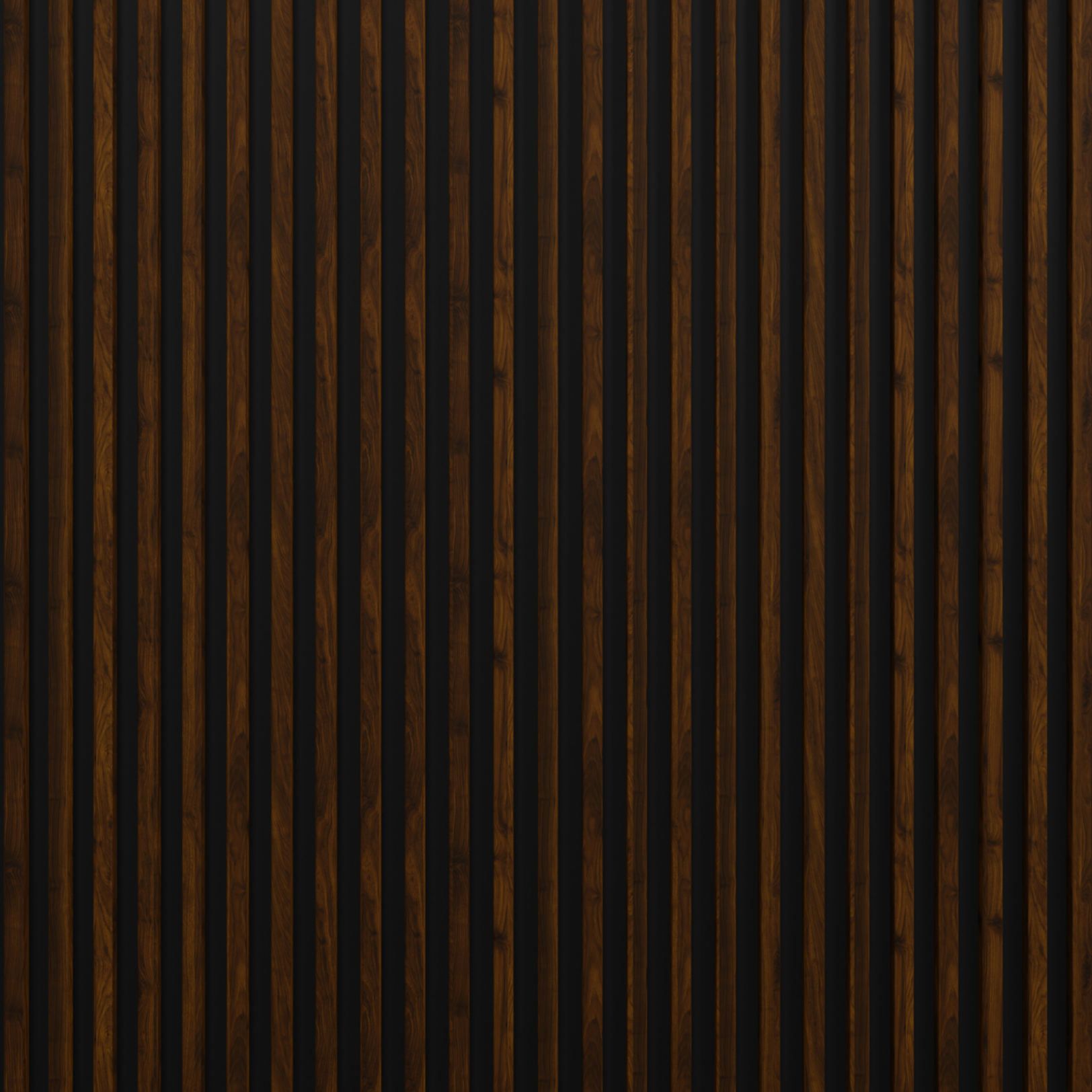 Panou riflaj decorativ, 265 x 15 x 3 cm, slim maro inchis
