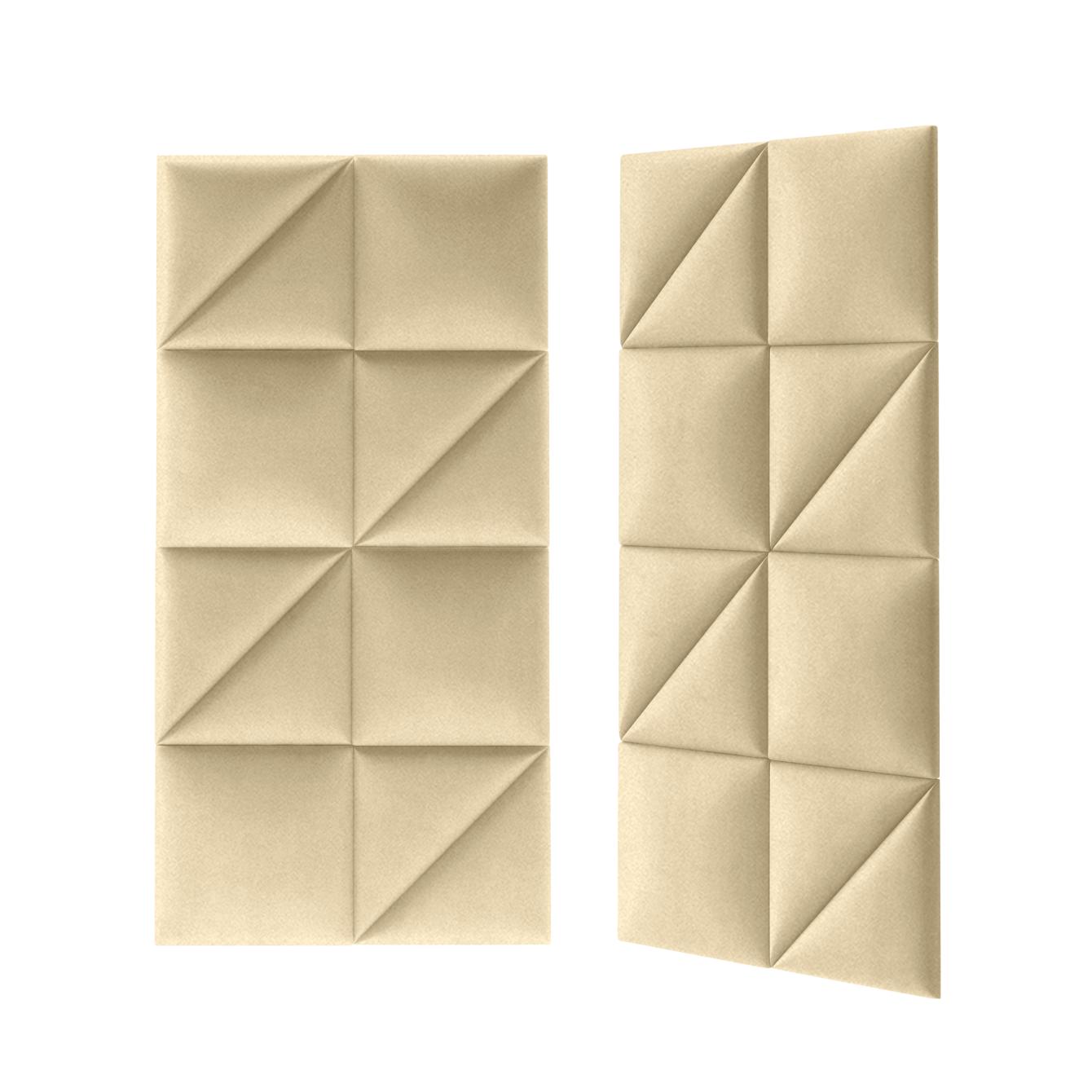 Panou tapitat, triunghi, 30 x 30 cm, bej
