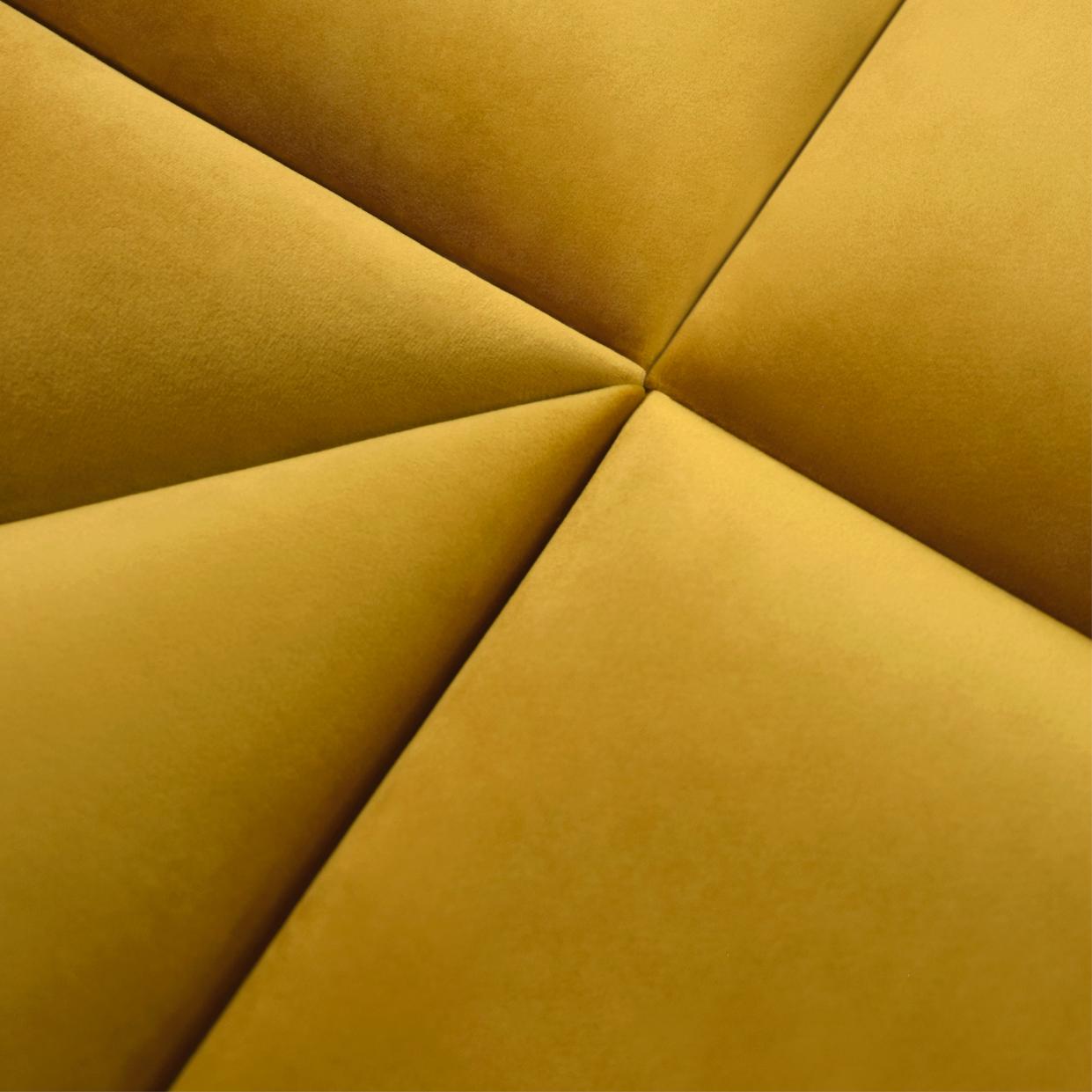 Panou tapitat, galben mustar, triunghi, 30 cm