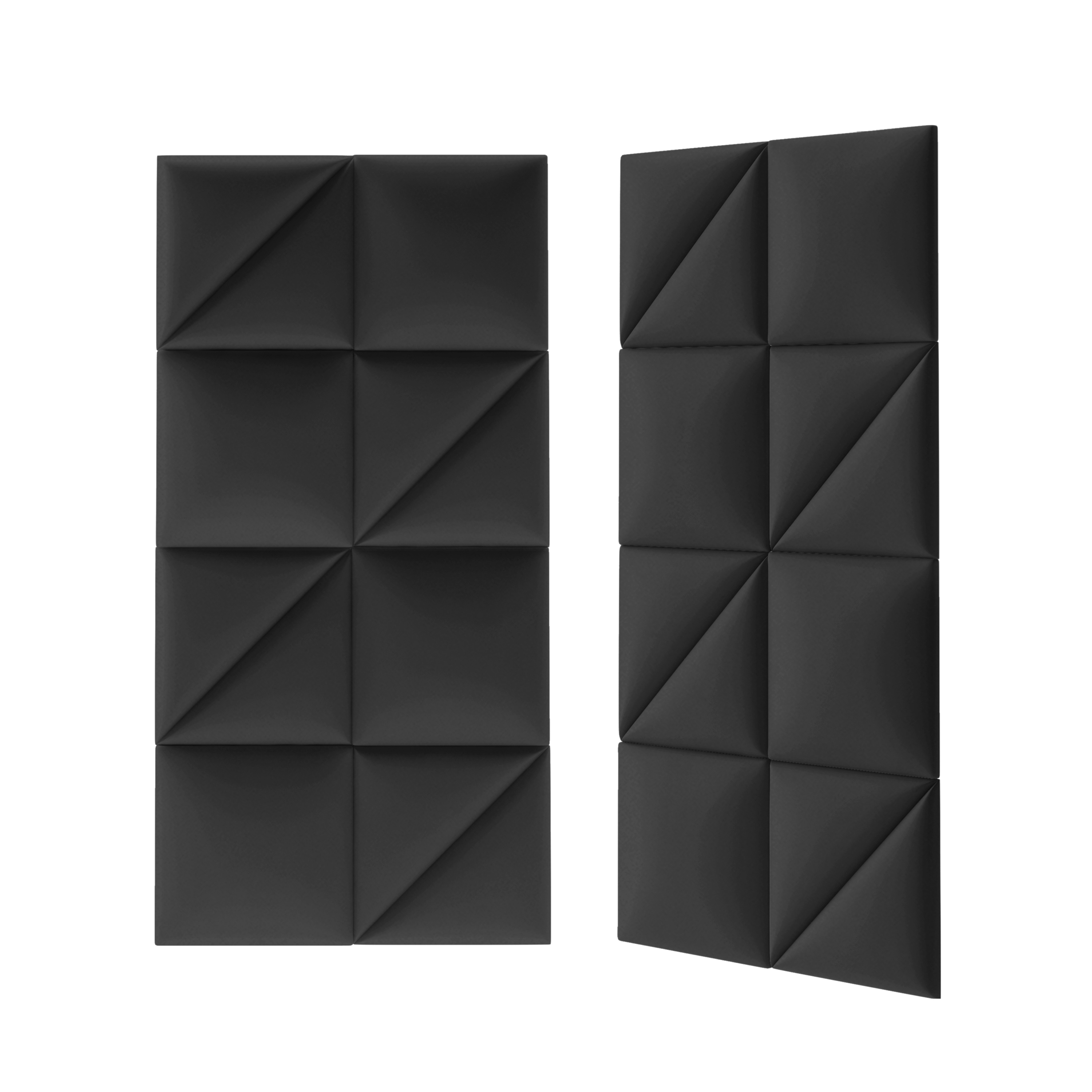 Panou tapitat, negru, triunghi, 30 cm