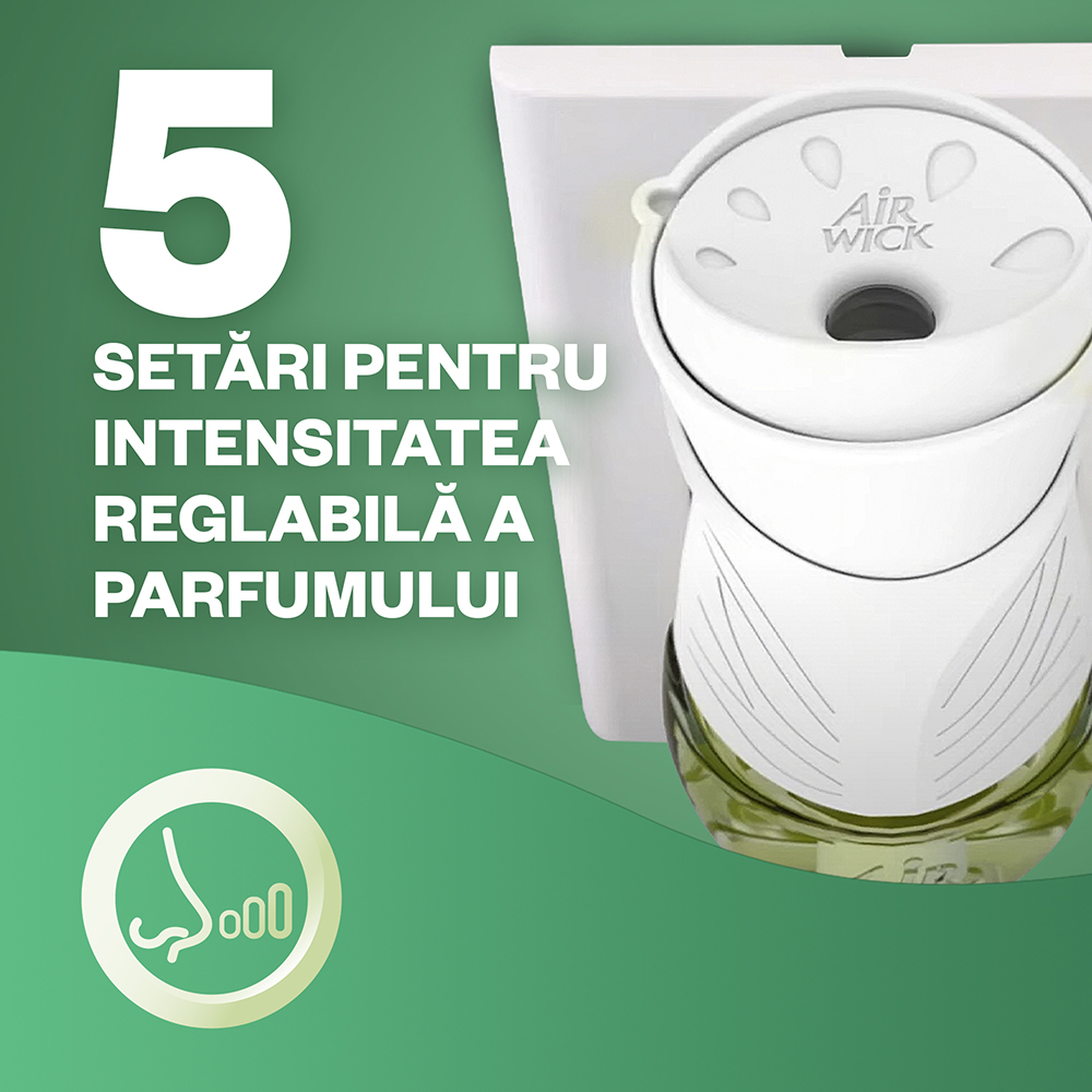 Set rezerve odorizant de camera electric AIR WICK, Piersici si Caise, 2 x 19 ml