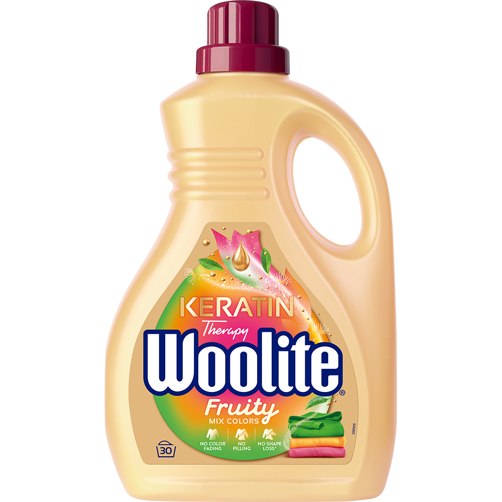Detergent lichid WOOLITE Keratin Fruity, 1.8 l, 30 spalari
