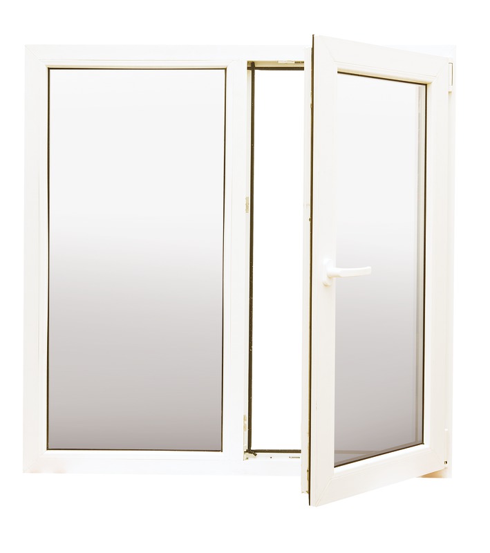Fereastra termopan FENSTERWELT, PVC, 3 camere, 116 x 116 cm, deschidere fixa + batanta dreapta, alb