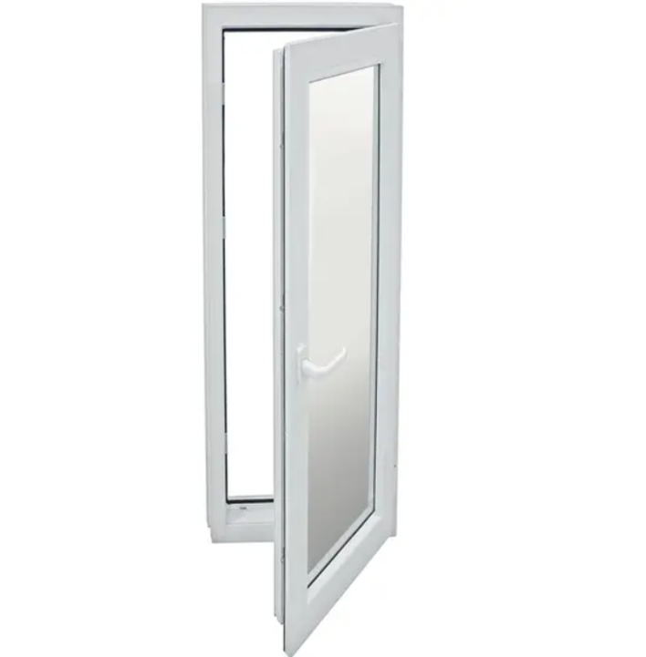 Usa exterior FENSTERWELT, cu geam, 3 camere, dreapta, PVC, 76 x 205 cm, alb