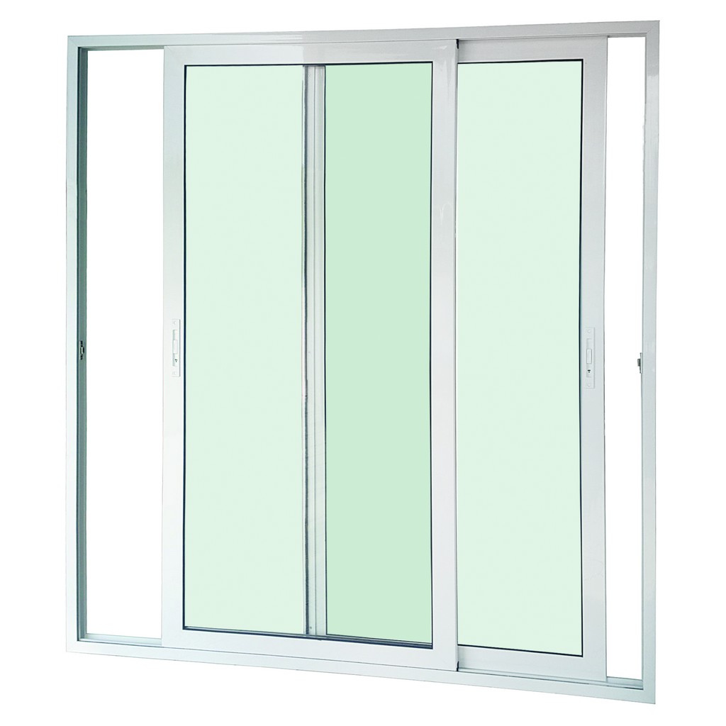 Usa exterior FENSTERWELT, cu geam, 1 camere, glisare, aluminiu, 180 x 200 cm, alb