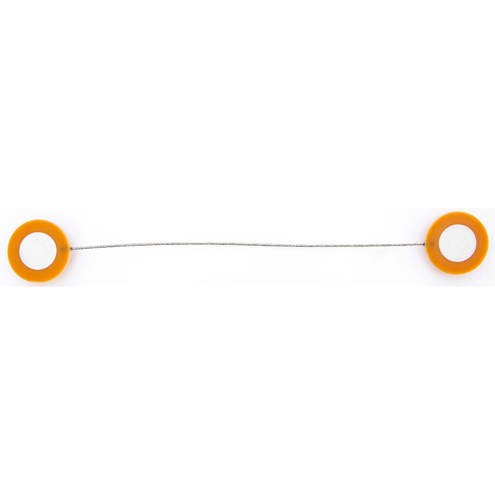 Magnet prindere draperie Pearls, rasina, 19 x 7 cm, portocaliu