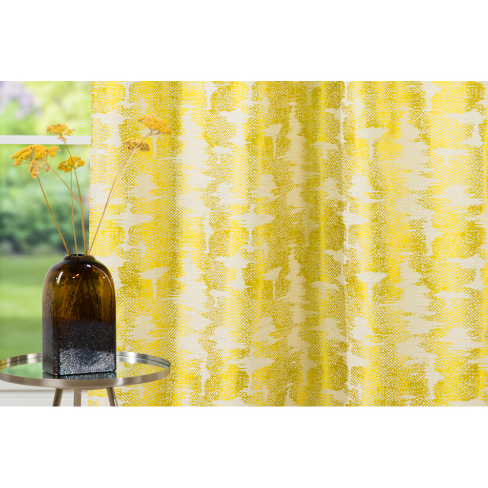 Draperie Mendola Tagus, inele, 140 x 260 cm, galben