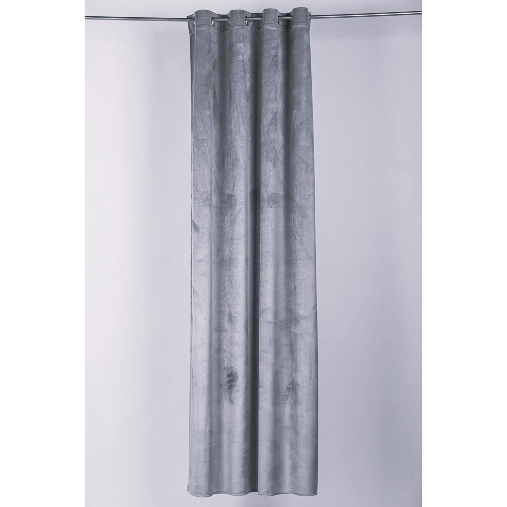 Draperie Oliva, inele, 140 x 260 cm, semiopac, gri inchis
