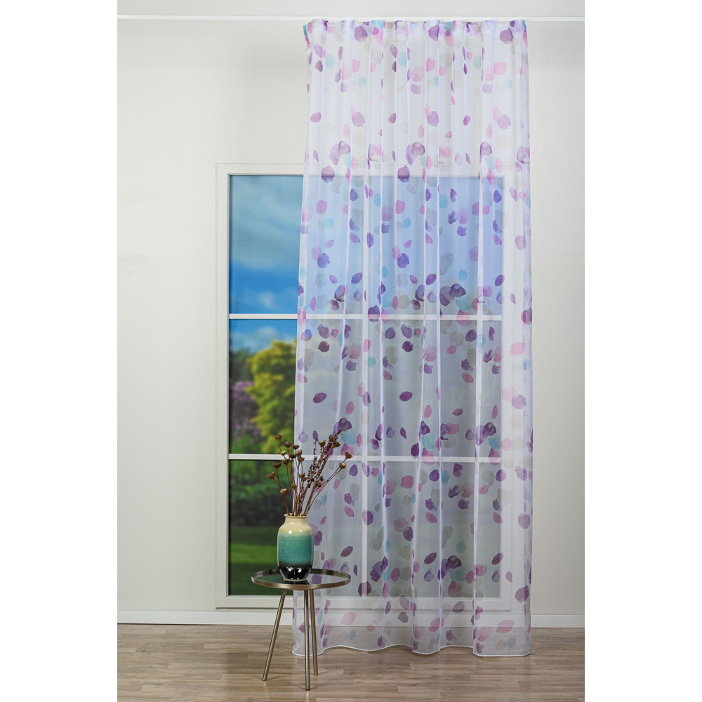 Perdea Loraine, rejansa, 140 x 260 cm, mov