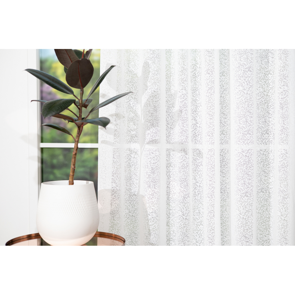 Perdea Alya, rejansa, 140 x 260 cm, alb