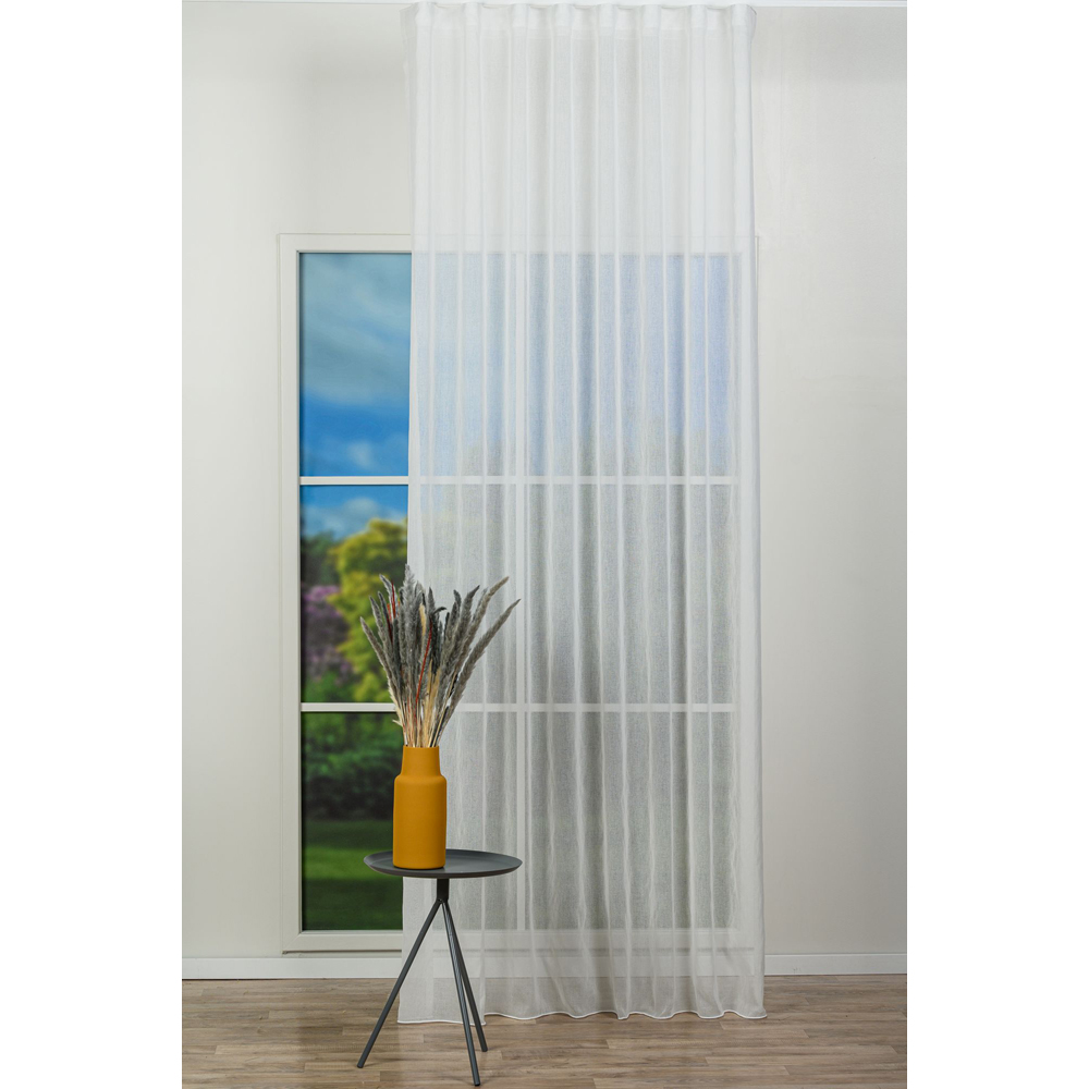 Perdea Kleo, rejansa, 140 x 260 cm, alb