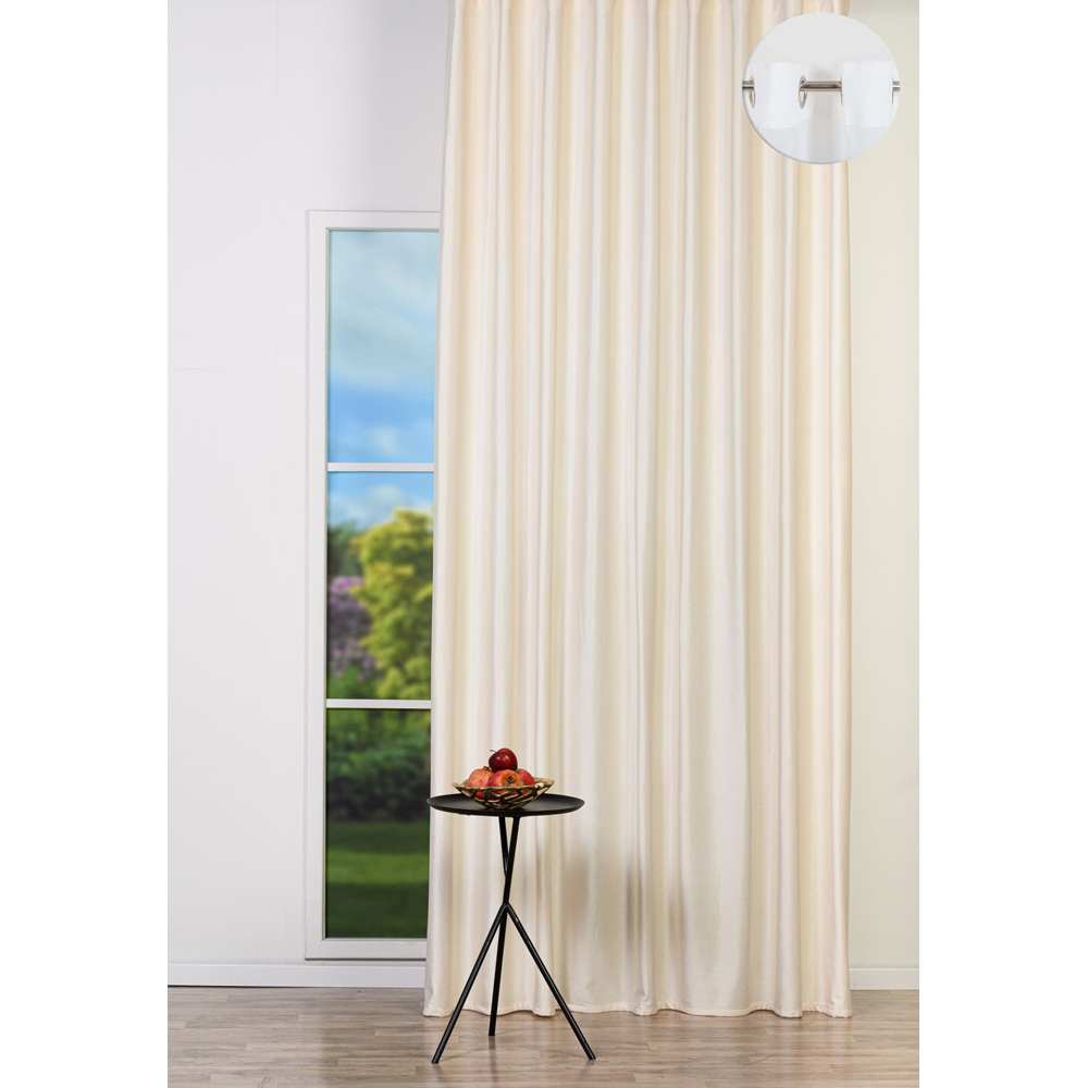 Draperie Adige, inele, 140 x 260 cm, semiopac, alb