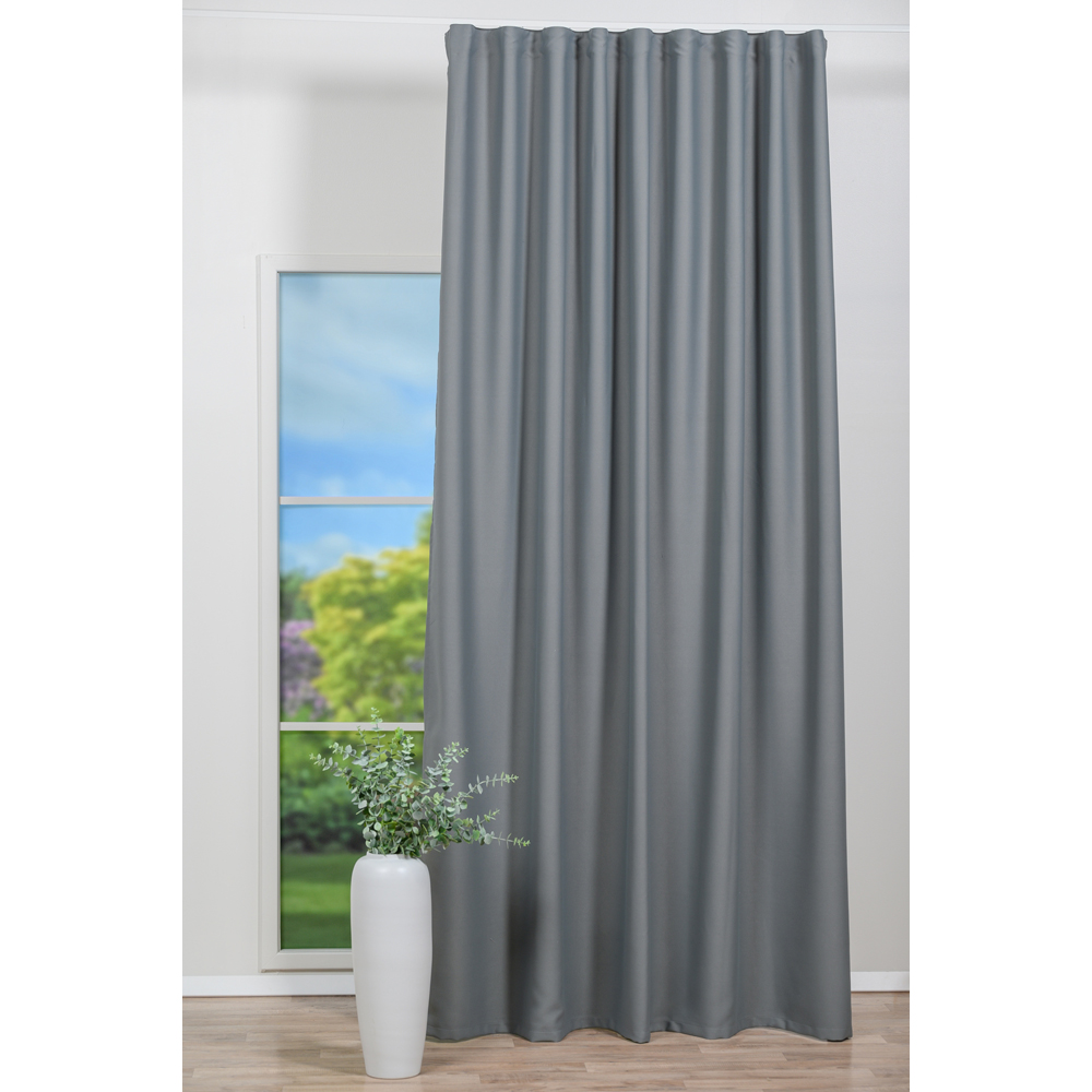 Draperie Sandro, rejansa, 140 x 260 cm, semiopac, gri inchis