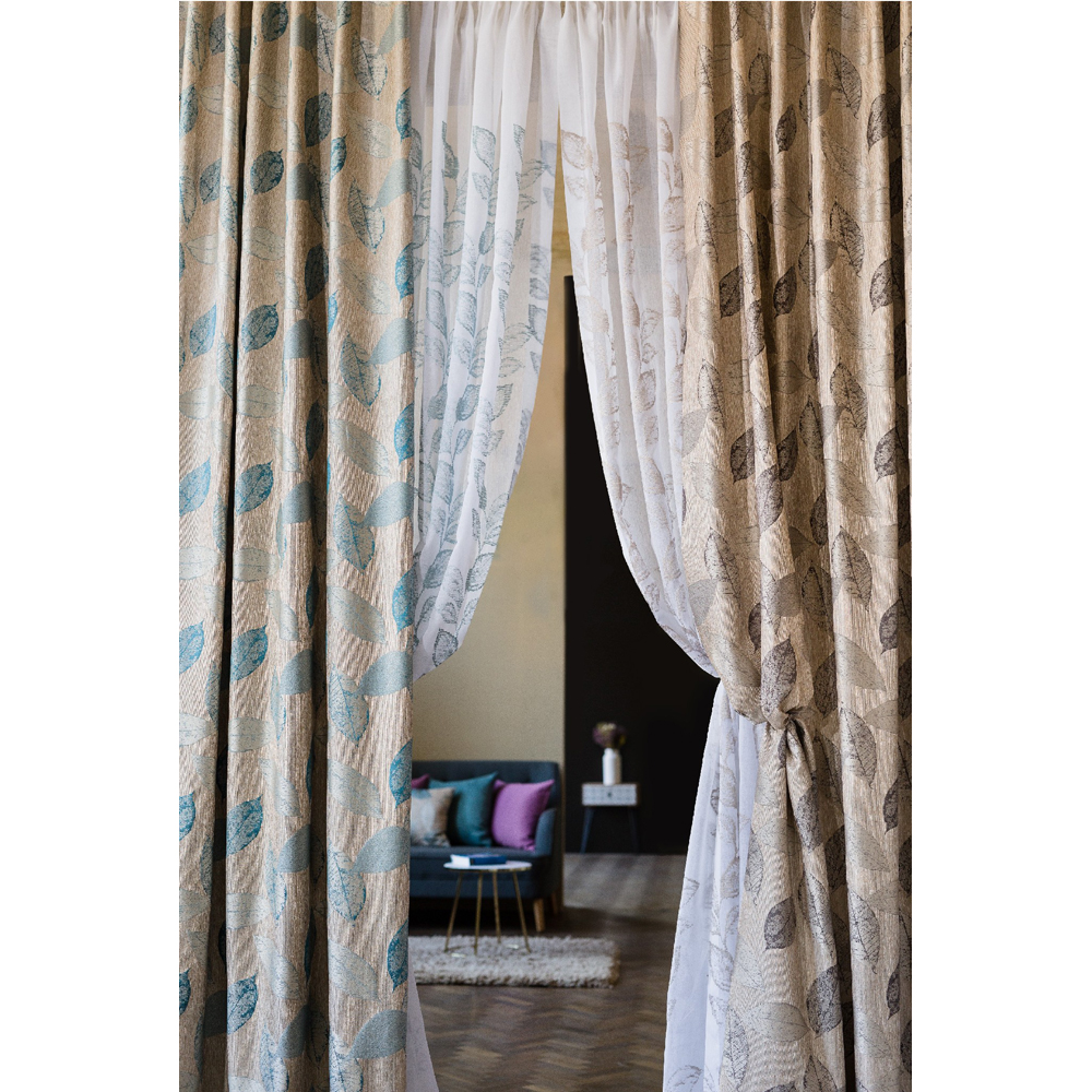 Draperie Orient, rejansa, 140 x 260 cm, semiopac, maro-auriu