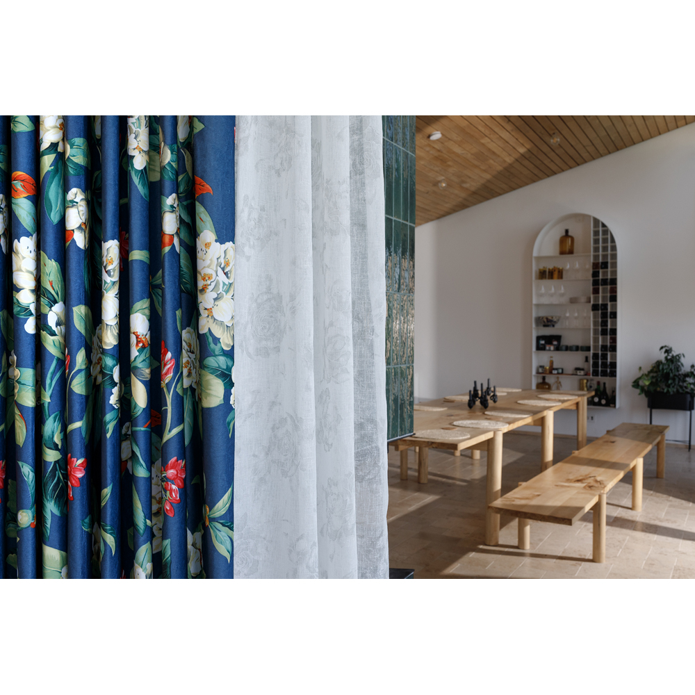 Draperie Antibes, inele, 140 x 260 cm, semiopac, verde