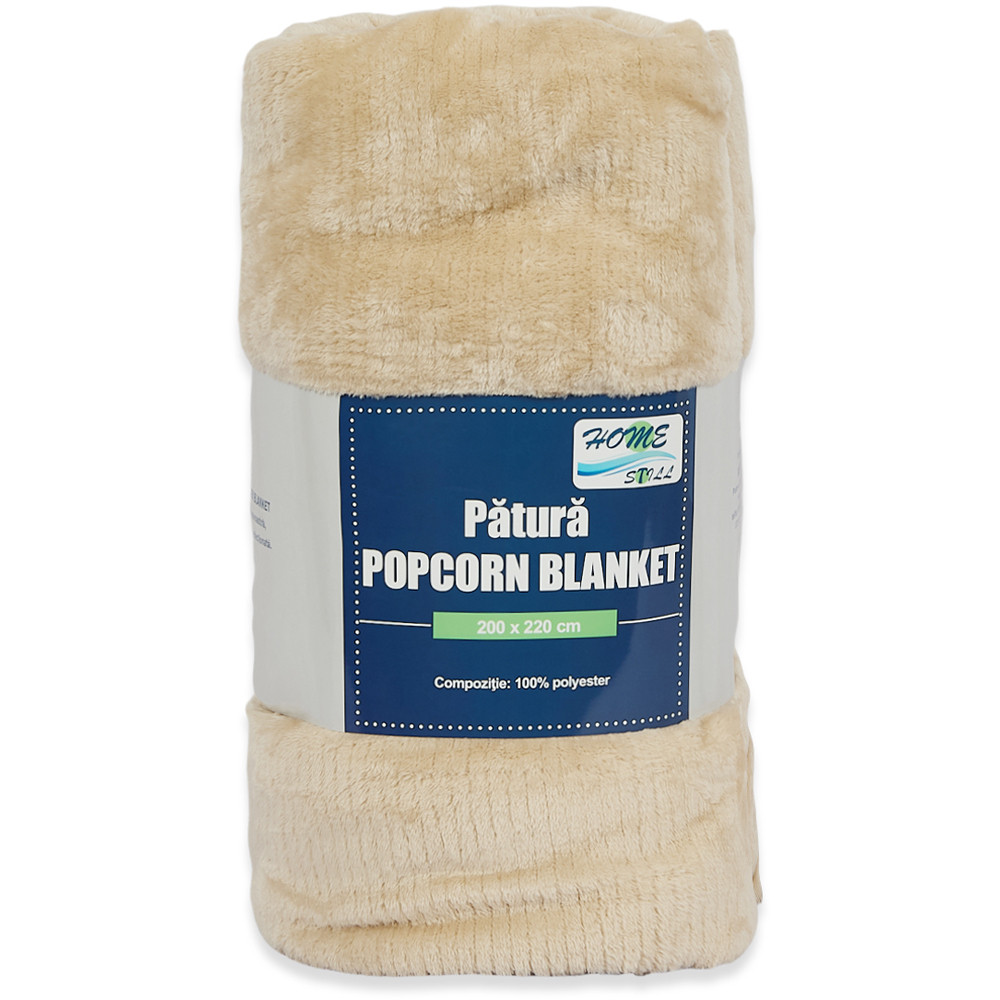 Patura Popcorn, poliester, 200 x 220 cm, multicolor