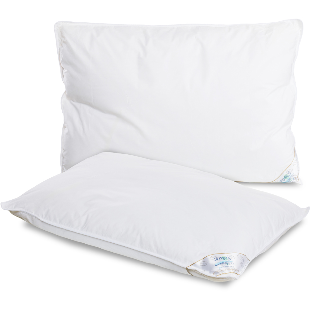 Set 2 perne HOME STILL, bumbac, 50 x 70 cm, alb