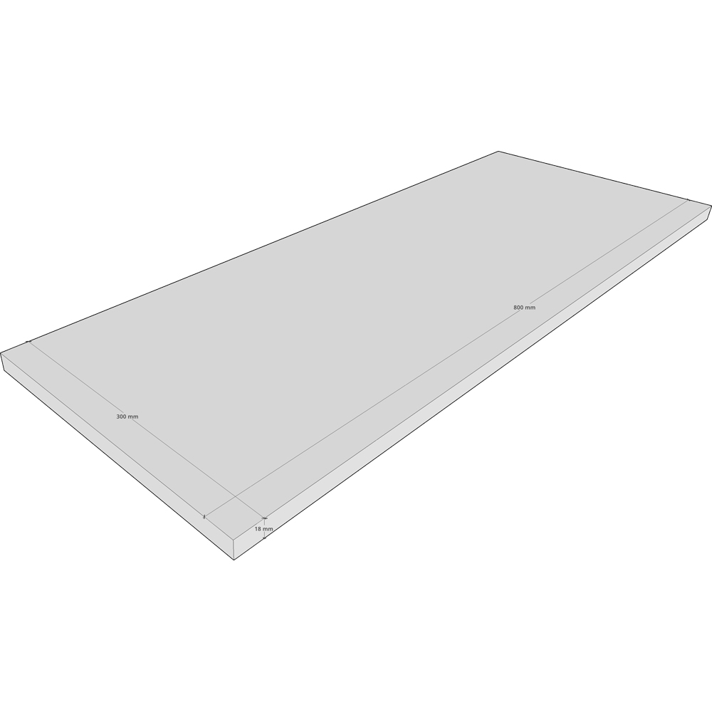 Polita PRO MOBILA, PAL, 80 x 30 x 1.8 cm, alb