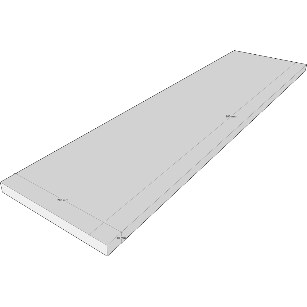 Polita PRO MOBILA, PAL, 80 x 20 x 1.8 cm, casmir