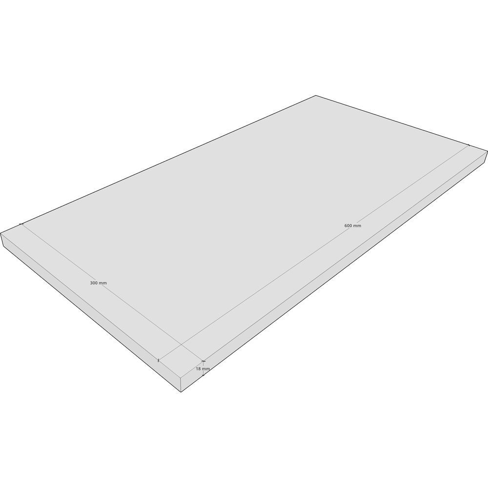 Polita PRO MOBILA, PAL, 60 x 30 x 1.8 cm, gri