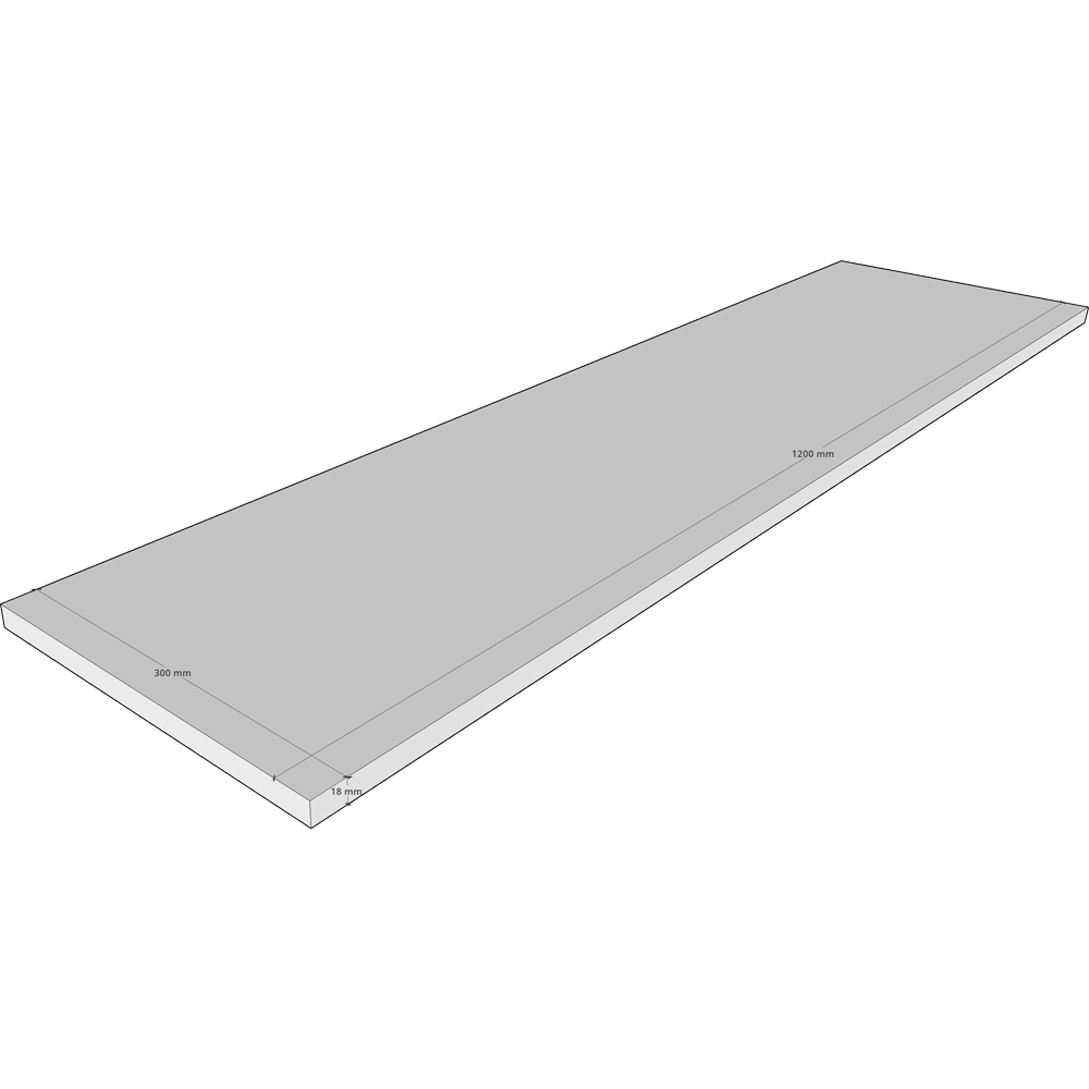 Polita PRO MOBILA, PAL, 120 x 30 x 1.8 cm, bej