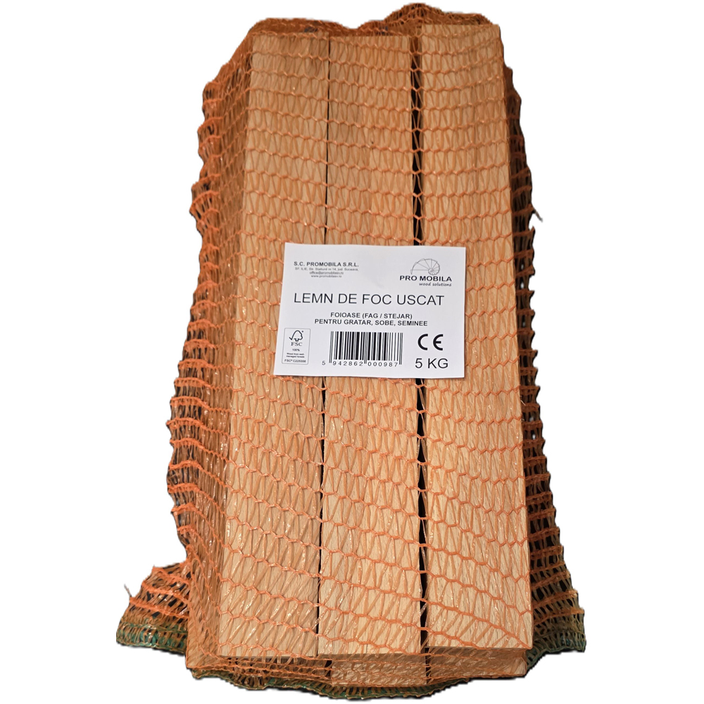 Lemne de foc uscate esenta tare Fag si Stejar Pro Mobila, 5 kg
