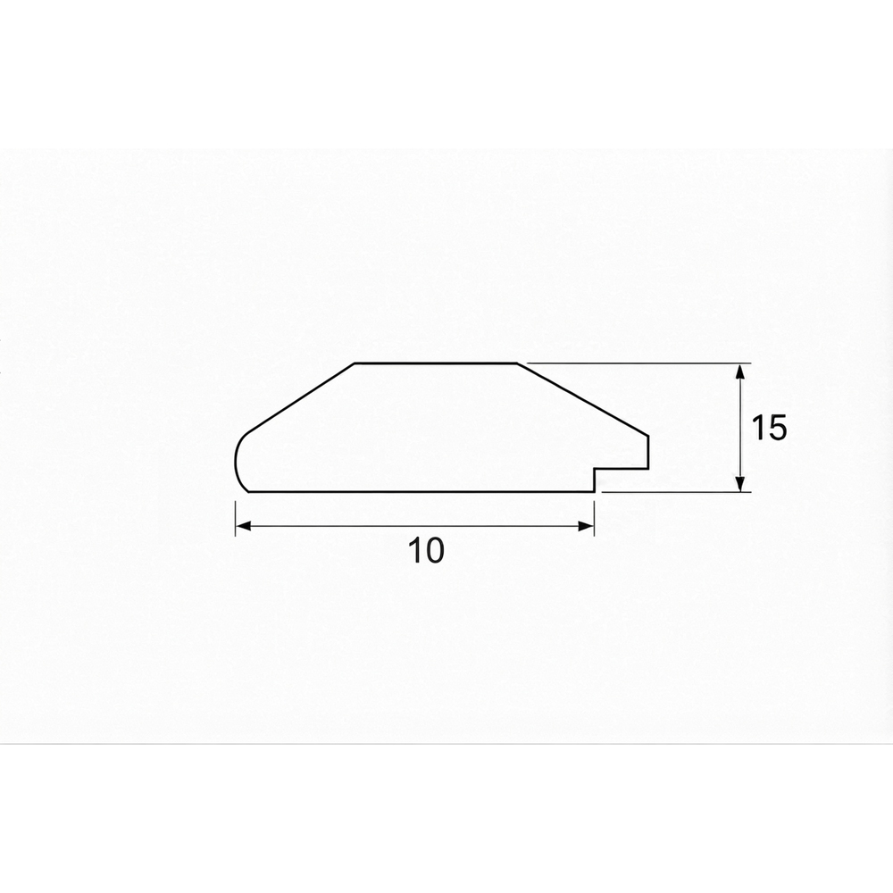 Plinta dreapta PRO MOBILA, lemn de fag, 200 x 8 x 1.8 cm