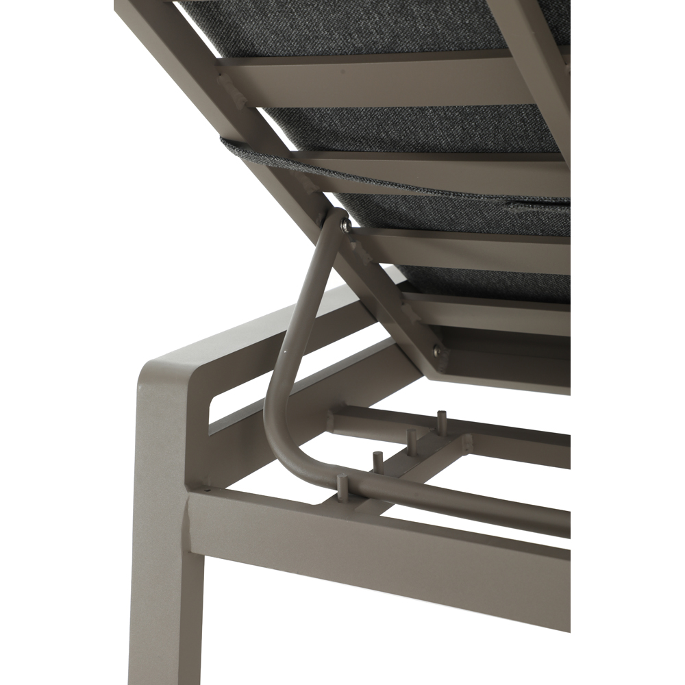Sezlong gradina MYRIA Altona, 68 x 197.5 x 37 cm, gri antracit