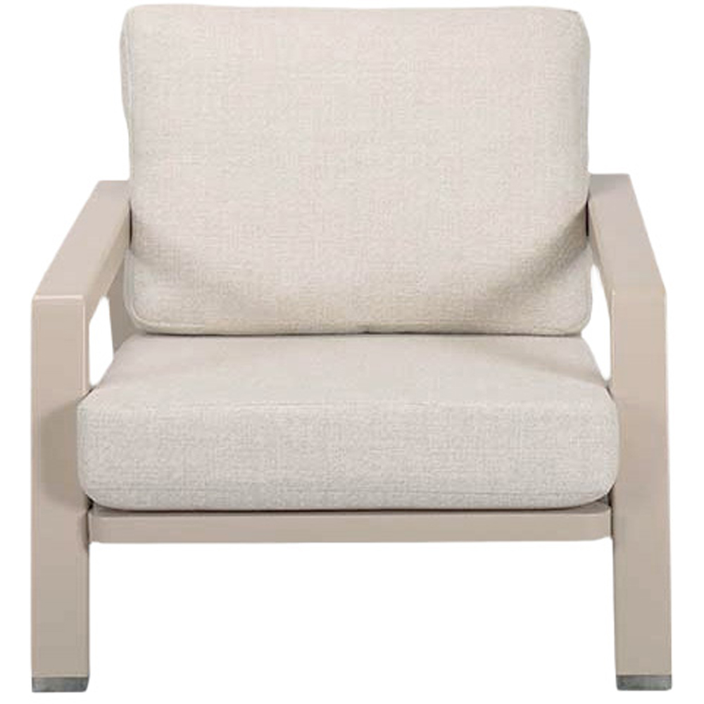 Set mobilier gradina Coffee, aluminiu, 4 piese, crem