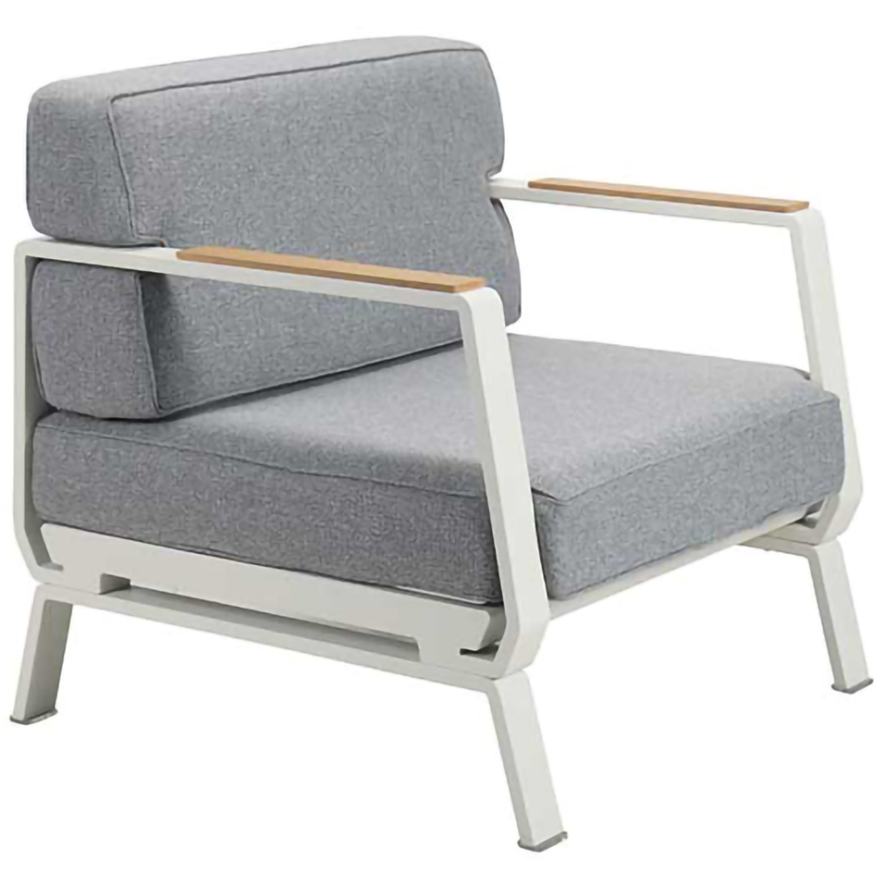 Set mobilier gradina Vienna, aluminiu, 4 piese, gri
