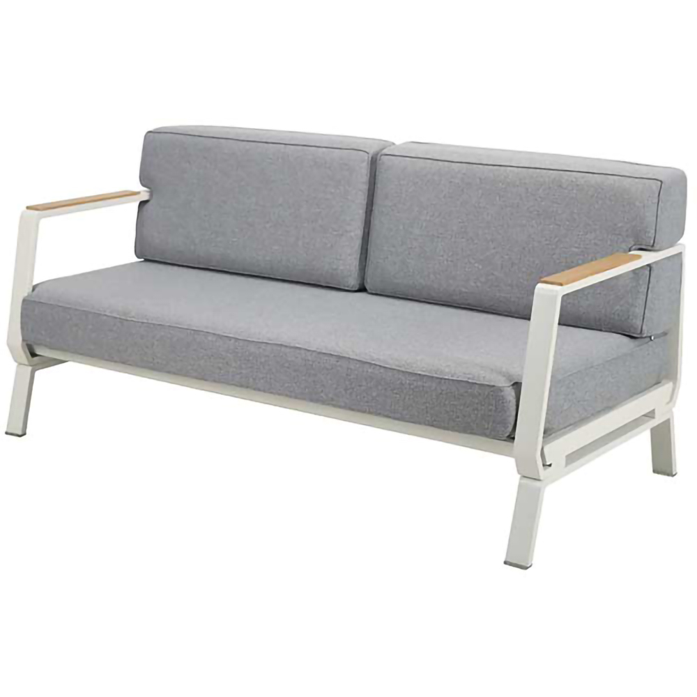 Set mobilier gradina Vienna, aluminiu, 4 piese, gri