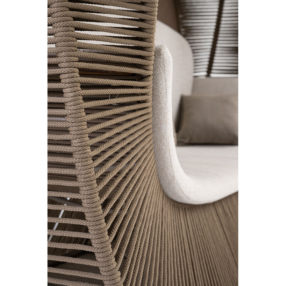Pat gradina Belvedere, aluminiu, 255 x 116.1 x 200 cm, taupe