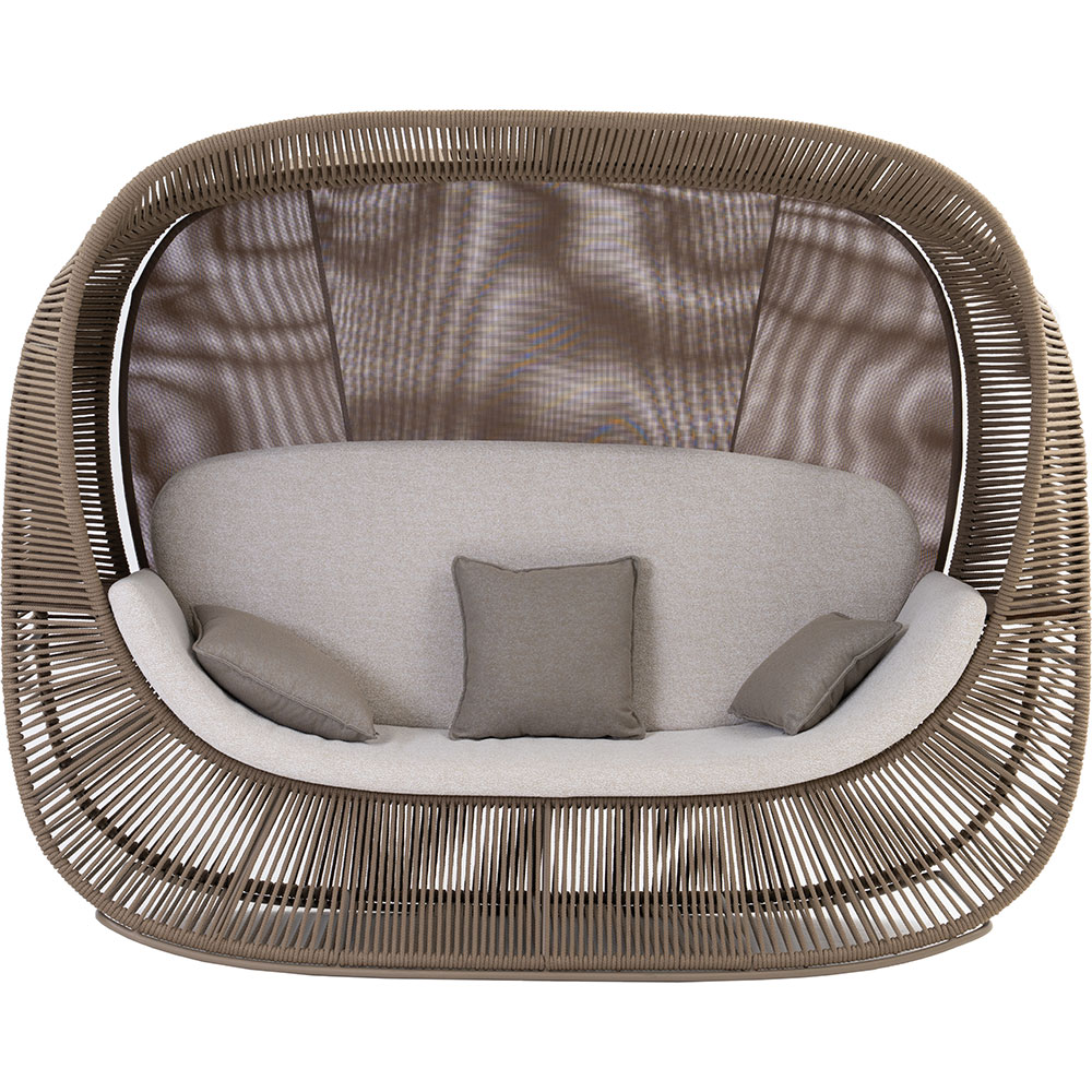 Pat gradina Belvedere, aluminiu, 255 x 116.1 x 200 cm, taupe