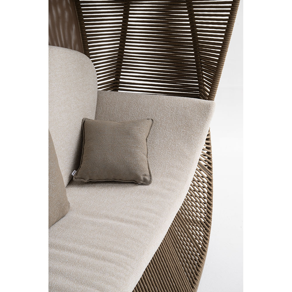 Pat gradina Belvedere, aluminiu, 255 x 116.1 x 200 cm, taupe