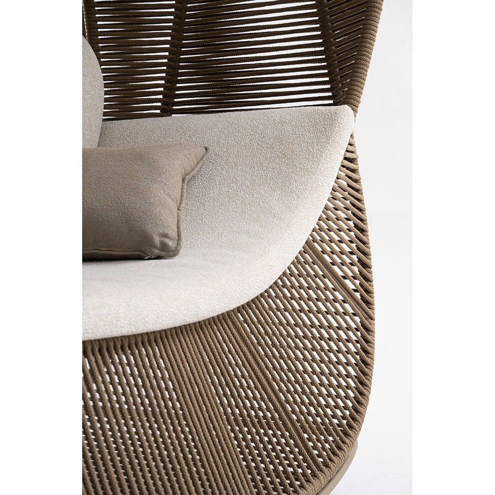 Pat gradina Belvedere, aluminiu, 255 x 116.1 x 200 cm, taupe