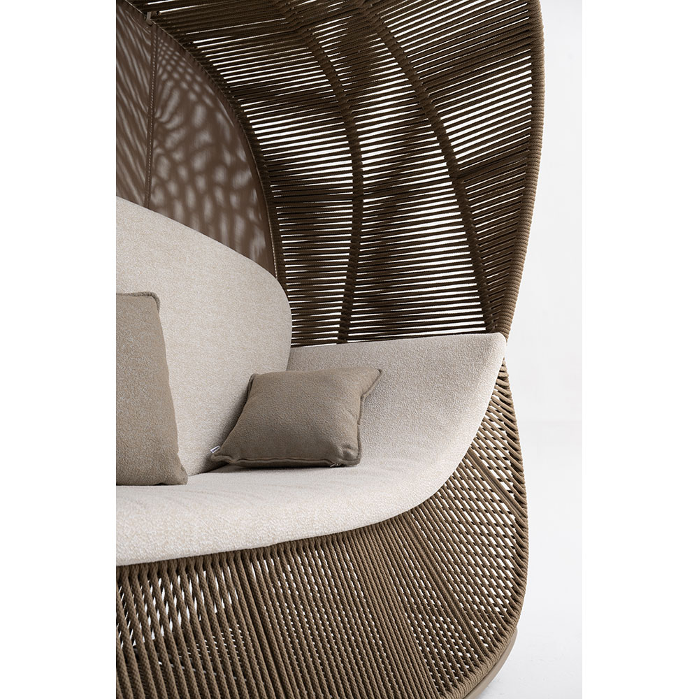 Pat gradina Belvedere, aluminiu, 255 x 116.1 x 200 cm, taupe