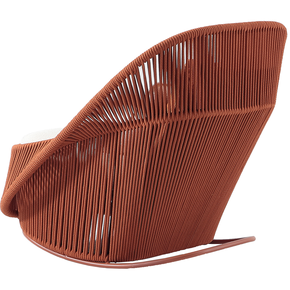 Sezlong terasa LIVINTWIST Belvedere, 106.3 x 104.4 x 111 cm, portocaliu