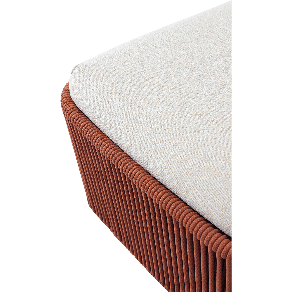 Fotoliu puf LIVINTWIST Belvedere, textil, 84 x 84 x 46 cm, portocaliu